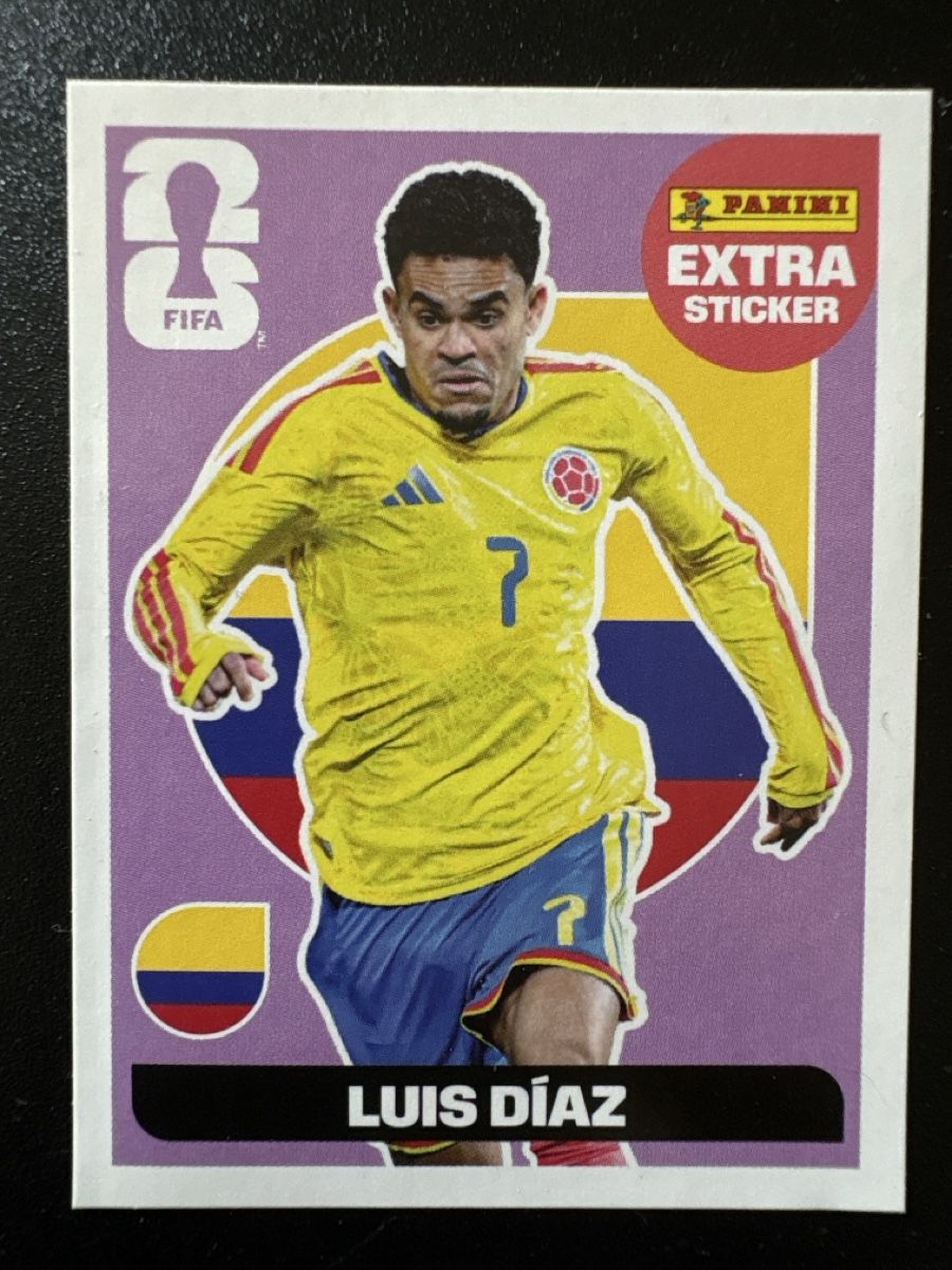 Panini Carte collezionabili: Panini Extra Sticker Lila Luiz Diaz 2026 – Nuovo (secondo la descrizione) da Thalheim venduto da col_9csn