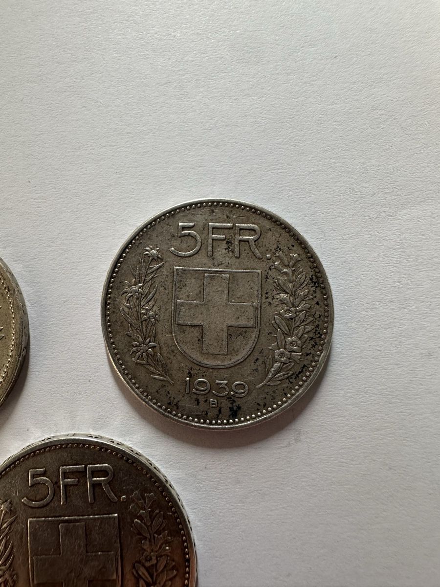 Tutti le monete: 3 Fünfliber Silvermünzen – Usato da Glis venduto da bfe_ghf5 1
