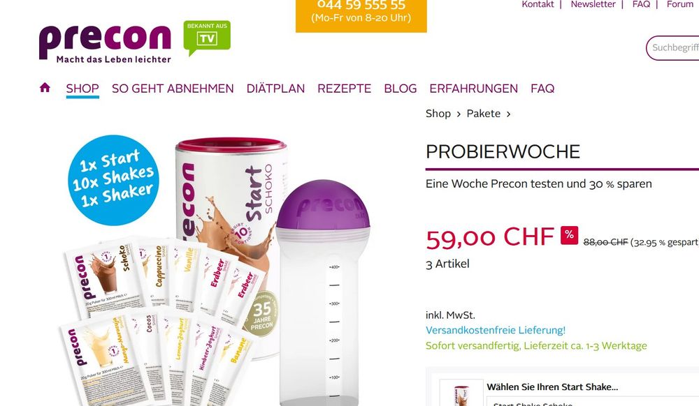 Precom Starter Vanille | Kaufen auf Ricardo