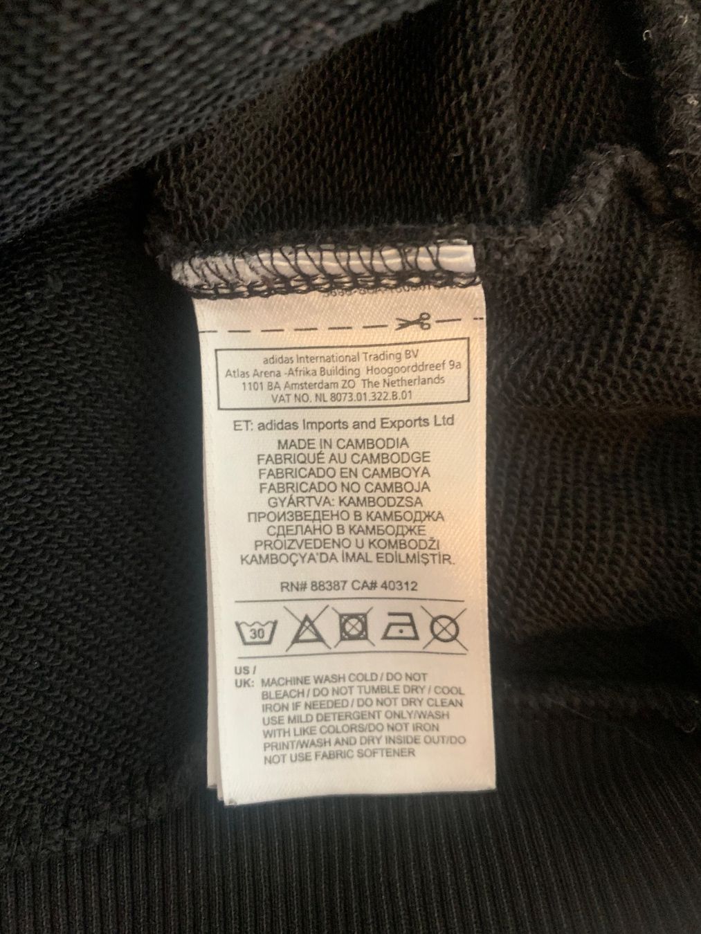 Adidas Maglioni & Felpe: Adidas Kurz-Kapuzenpulli, schwarz, Gr. 36 – Usato da Rosshäusern venduto da MiJoDoOl 4