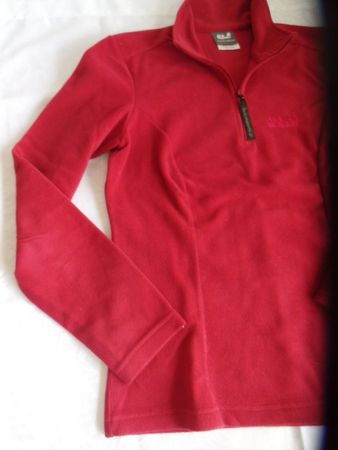 Jack Wolfskin Damen Fleece Pulli Gr. M, dunkelrot