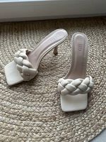 Pantolette hoch weiss Gr. 40