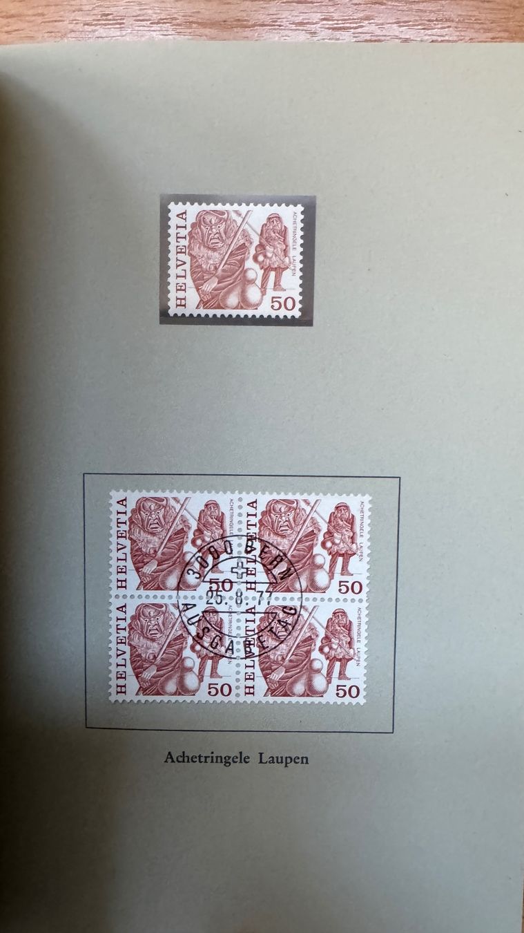 Alle Briefmarken: PTT Briefmarkenbüchlein / Volksbräuche – Gebraucht aus Landschlacht von Rtra 5