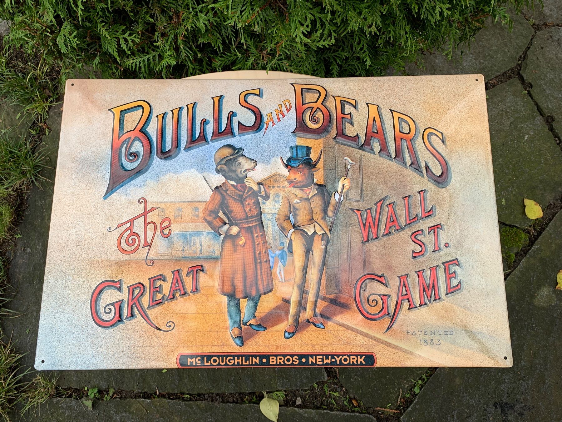 Insegne: seltenes Bulls and Bears Blechschild – Usato da Feldbach venduto da Olive1 3