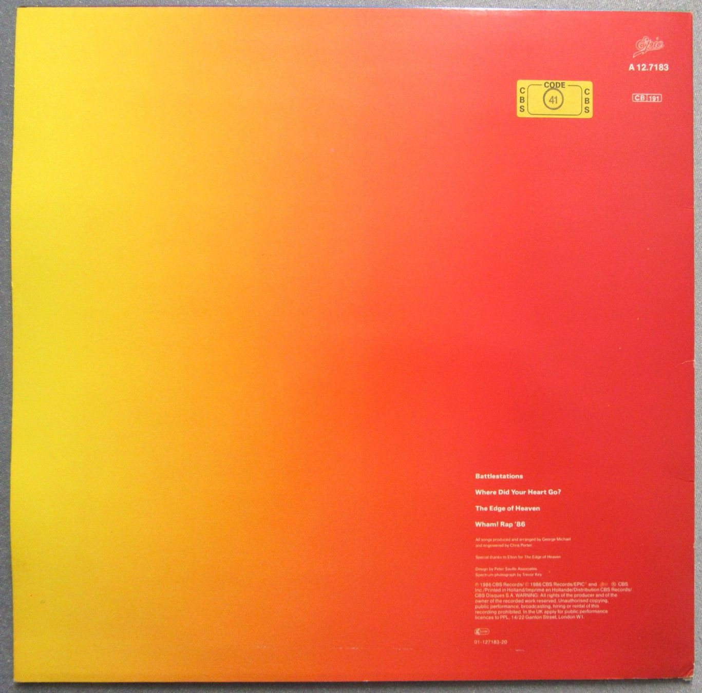 Dischi in vinile: Maxi Single - Wham ! - Battlestations - ab CHF 6.00 – Usato da Auenstein venduto da Padabimbim 1
