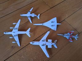 5 Modellflugzeuge Concorde, Jumbo, Jet, guter Zustand