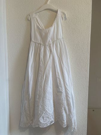 Robe d'été blanche, 9 ans (140), dentelle fine, coton