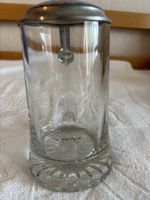 Zinn-Bierkrug mit Deckel, Vintage Bierseidel, Top Zustand
