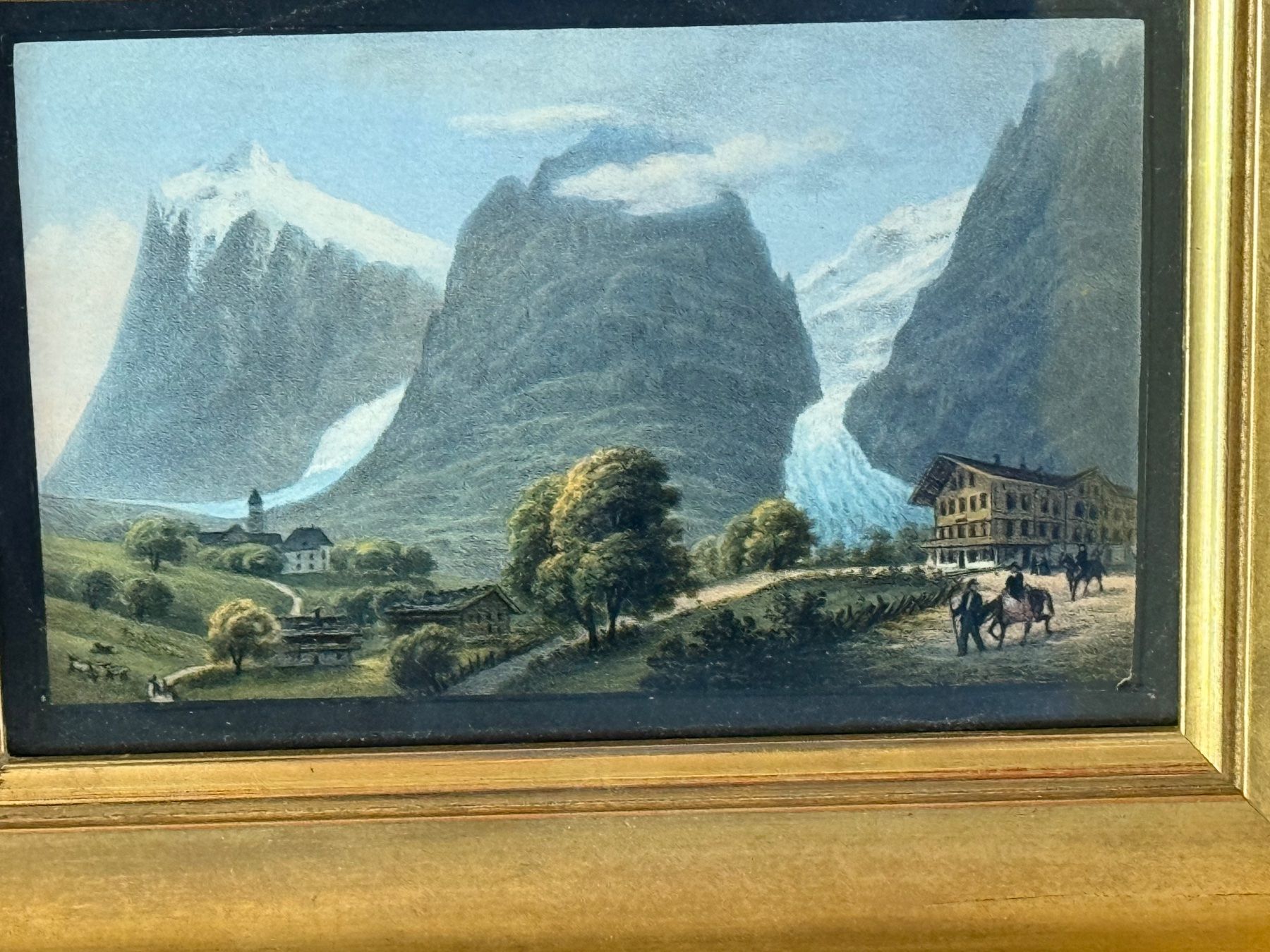 Grafica & Litografie: Rothmüller Jacques 1804-1862  Litho Gouache Grindelwald – Usato da Bern venduto da Jwpm66 1