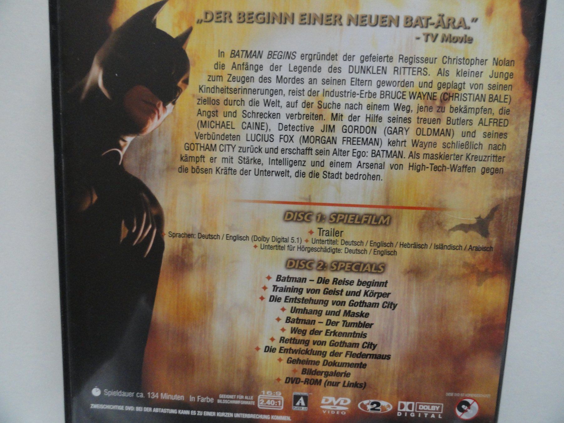Tutti i DVDs: BATMAN BEGINS - 2-Disc Special Edition- – Usato da Reinach BL venduto da studii100 2