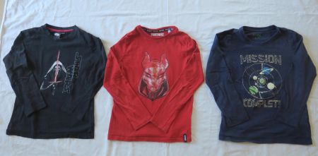 3 x Kinder Langarmshirts 134/140