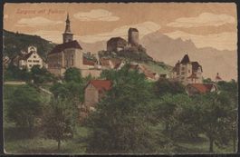 Sargans Schloss mit Falknis  (Stp  Militärkommando Sargans )