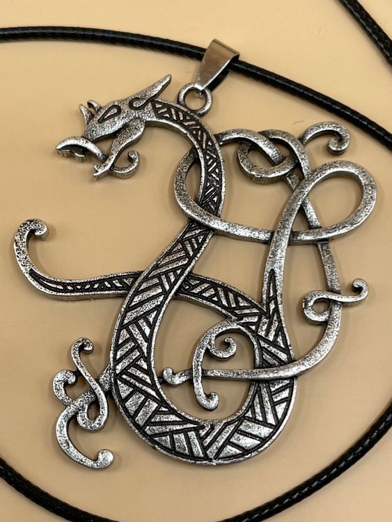 Drachen Halskette Mit Türkis – Wikinger Amulett Für Damen & Herren Als Geschenk