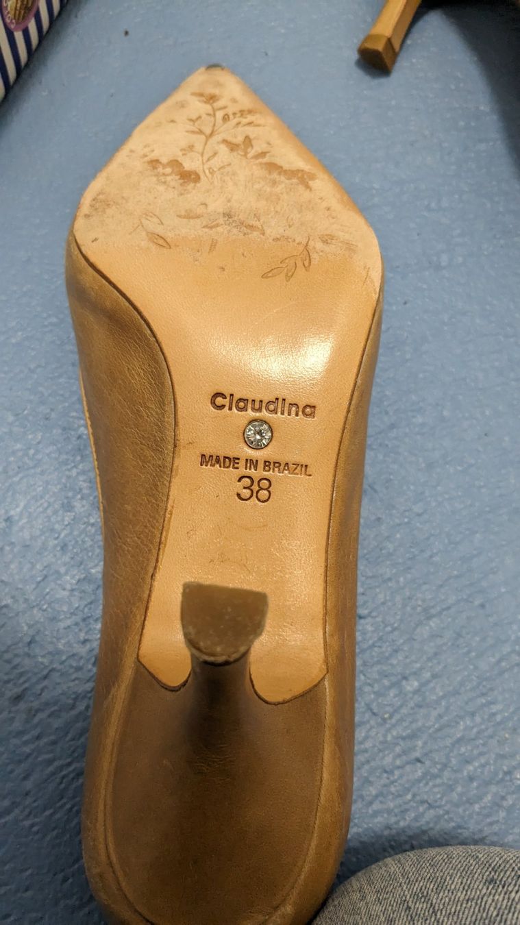 Scarpe da donna: Wunderschöner Claudina High Heel - Gr. 38 - Camel – Usato da Staufen venduto da Fleby84 6
