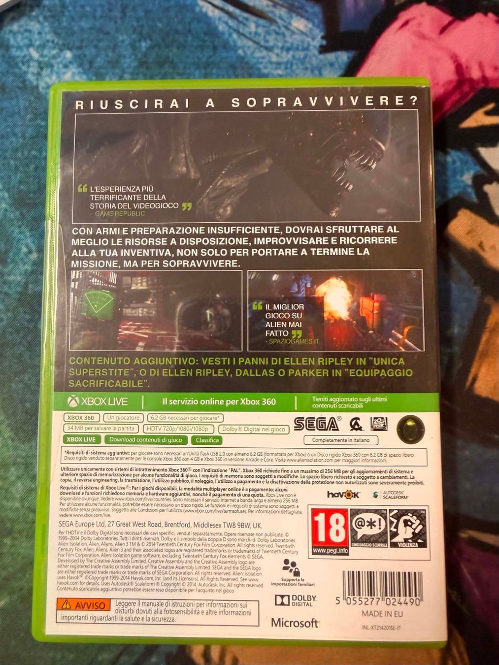 Microsoft Jeux: Alien Isolation Microsoft Xbox 360 – D'occasion à Giubiasco par Ticinerd 2