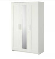 IKEA brimnes Kleiderschrank 3-türig, weiß, Spiegel