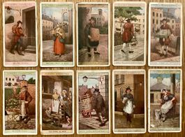 1913-1916 - 10 Antike CRIES OF LONDON Sammelbilder England