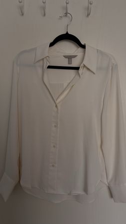 Damen Bluse H&M weiss langarm Grösse 36 guter Zustand
