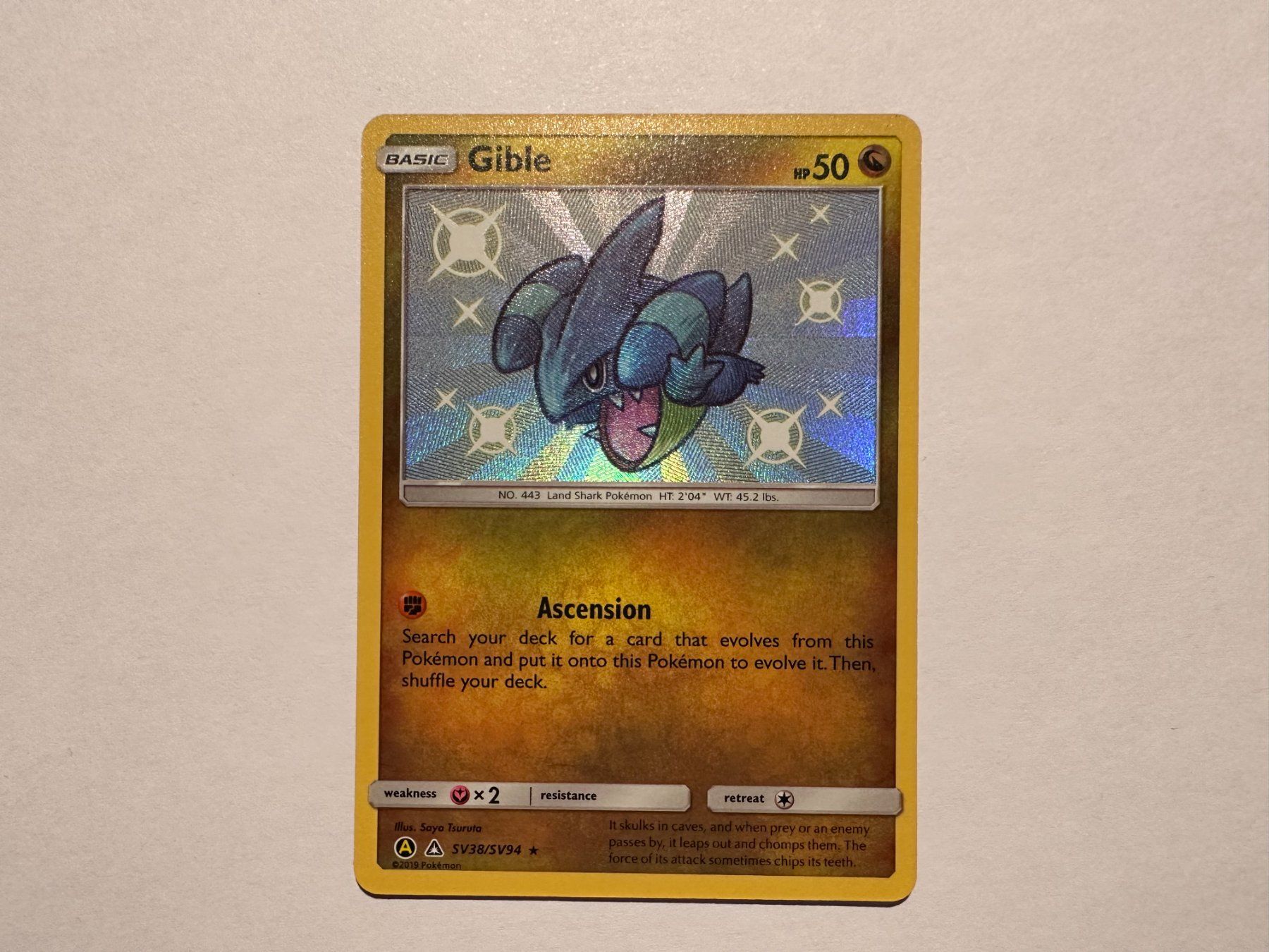 Pokémon Carte collezionabili: Gible Shiny Hidden Fates EN – Usato da Hagendorn venduto da Pokecollectorch 1