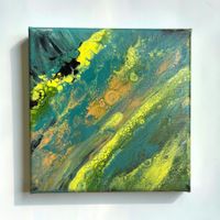 Abstraktes Acrygemälde "Sommergefühle" 20x20cm Original