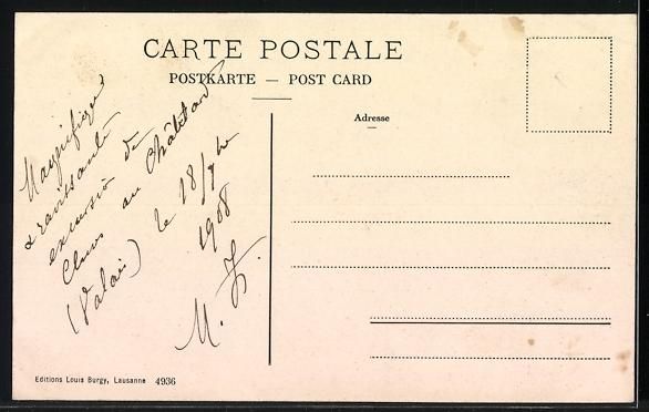 Cartoline postali: Le Châtelard /VS, L'Hotel Suisse et l'E – Usato da Berlin venduto da bartko-reher 1