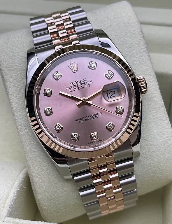 Rolex Orologi: Rolex Datejust 36  Ref. 116231 Jubilee Rosé Diamond – Usato da Lugano venduto da luganotopwatches 9