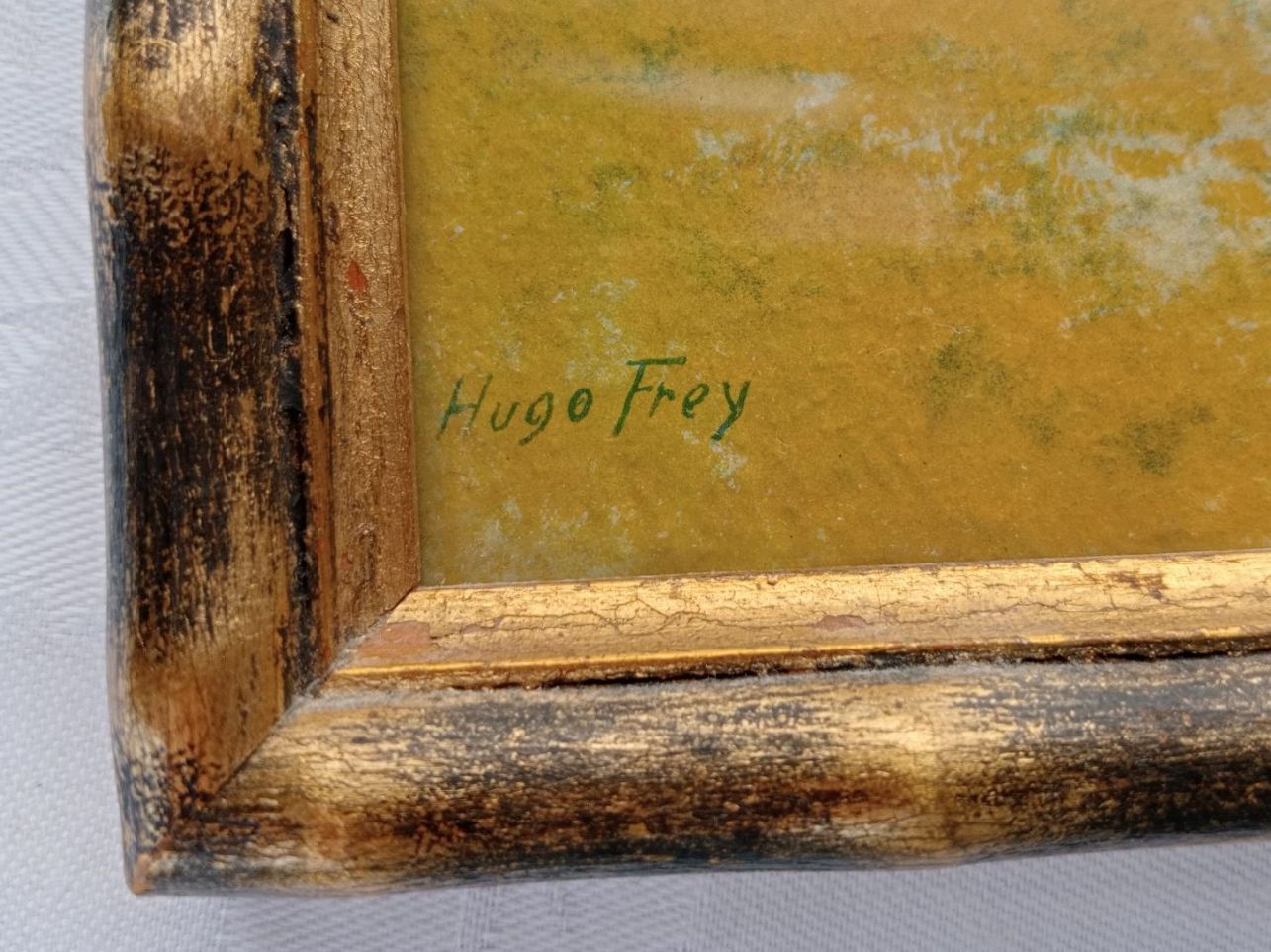 Gemälde: Antik Gemälde "Hugo Frey 1878-1938" Mischtechnik Holzrahmen – Gebraucht aus Oberdorf BL von Barocki888 1