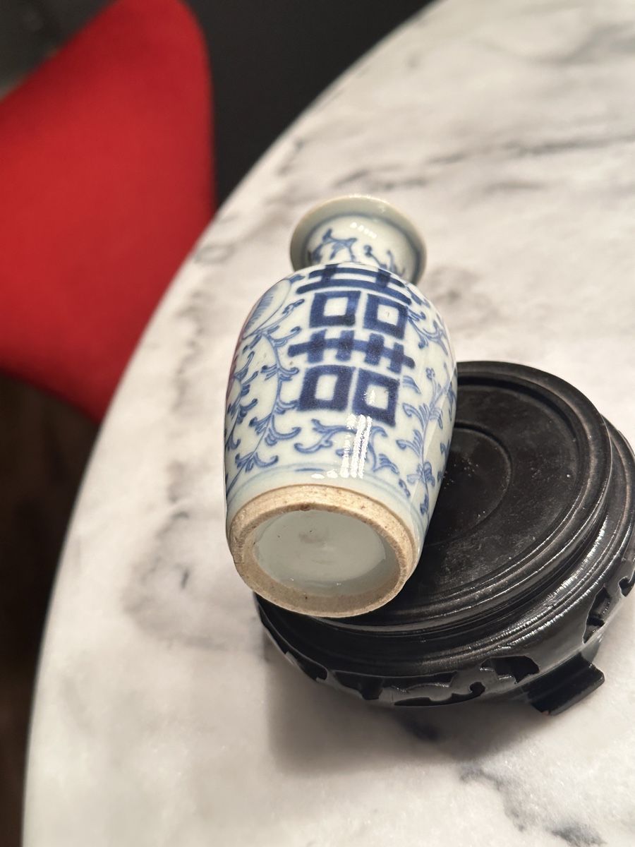 Vasi & Recipienti: chinesische Miniaturvase, Blau-Weiss – Usato da Aarburg venduto da Yula24 3
