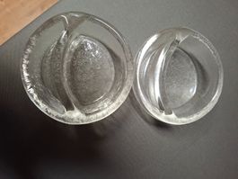 Hergiswiler Glas Olivenschalen 2er Set klar 115/40