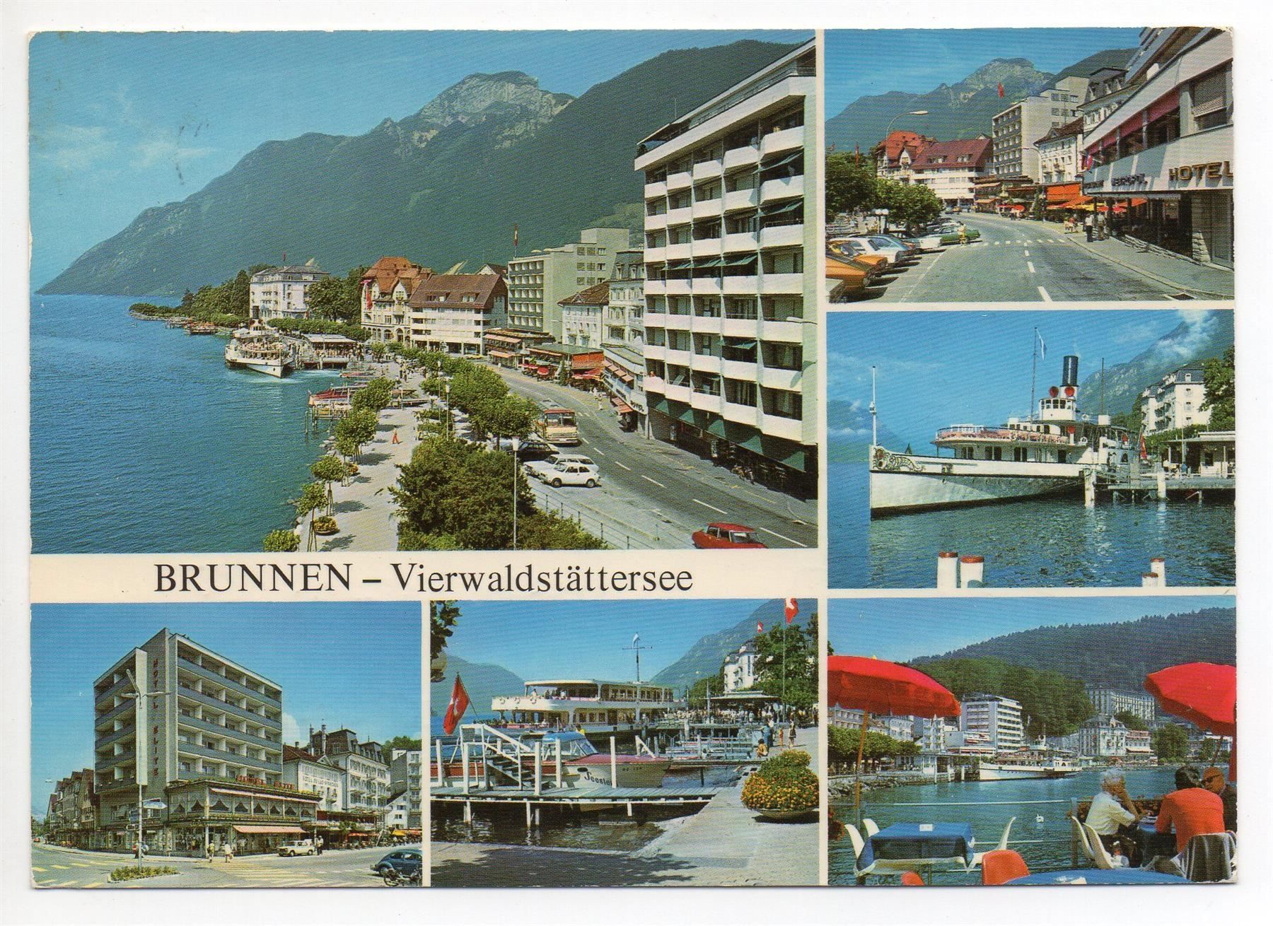 Cartes postales: BRUNNEN Hotels, Bus, Auto, Dampfschiff – D'occasion à Jona par philajona