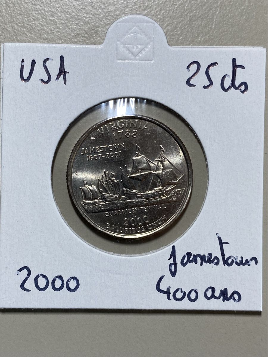 Alle Münzen: USA - Quarter Dollar - 2000 - Virginia – Gebraucht aus Payerne von Mike1682