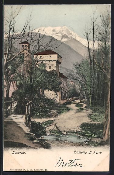 Cartoline postali: AK Locarno, Castello di Ferro, 1903 – Usato da Berlin venduto da bartko-reher