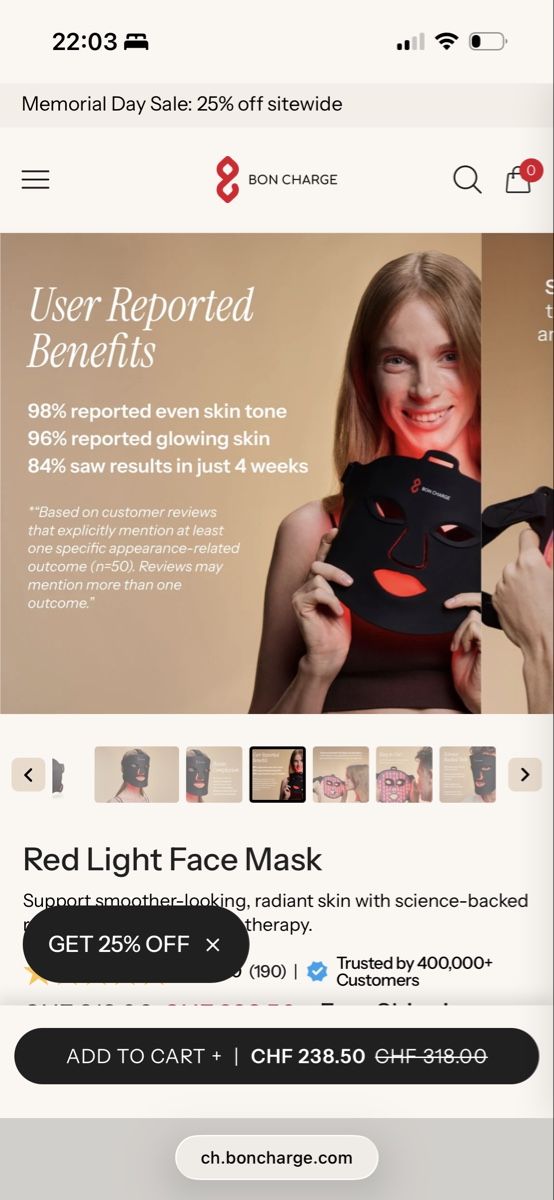 Cura del viso: Bon Charge LED mask – Usato da Richterswil venduto da L.Staudenmann 1