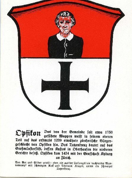 Cartoline postali: Opfikon - Wappen + – Usato da Emmenbrücke venduto da teestube