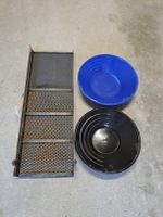 Goldwaschset Riffelsieb & Pfannen-Set (gebrauchter Zustand)