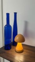 Geschnitzte Pilzlampe aus Holz