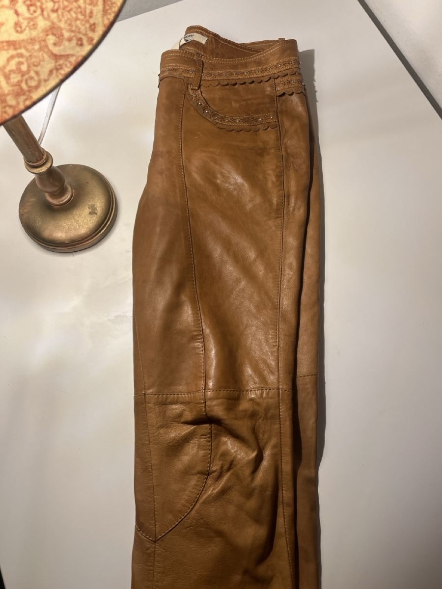 Gianfranco Ferre Pantaloni: FERRE Lederhose 42 2006 – Usato da Basel venduto da katayasistersvintage 4