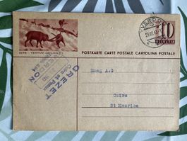 58) Postkarte Bern Tierpark Dählhölzli,1943!Steinböcke!