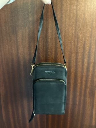 Handtasche schwarz Forever Young mit Reissverschluss neu