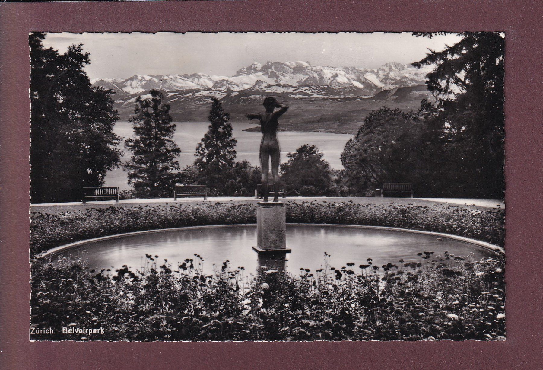 Cartoline postali: ZÜRICH - Belvoirpark - 1950 – Usato da Pully venduto da nicecards