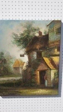 Gemälde: C.Fario "Dorf in Holland" Oelgemälde – Gebraucht aus Zürich von Galerie-Kunst