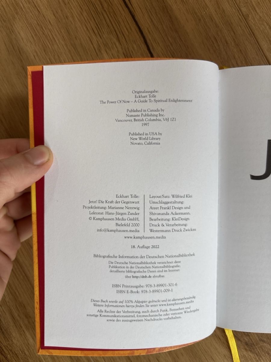 Libri: Buch Jetzt! von Eckhart Tolle – Nuovo (secondo la descrizione) da Ennetaach venduto da sch_7vdk 2
