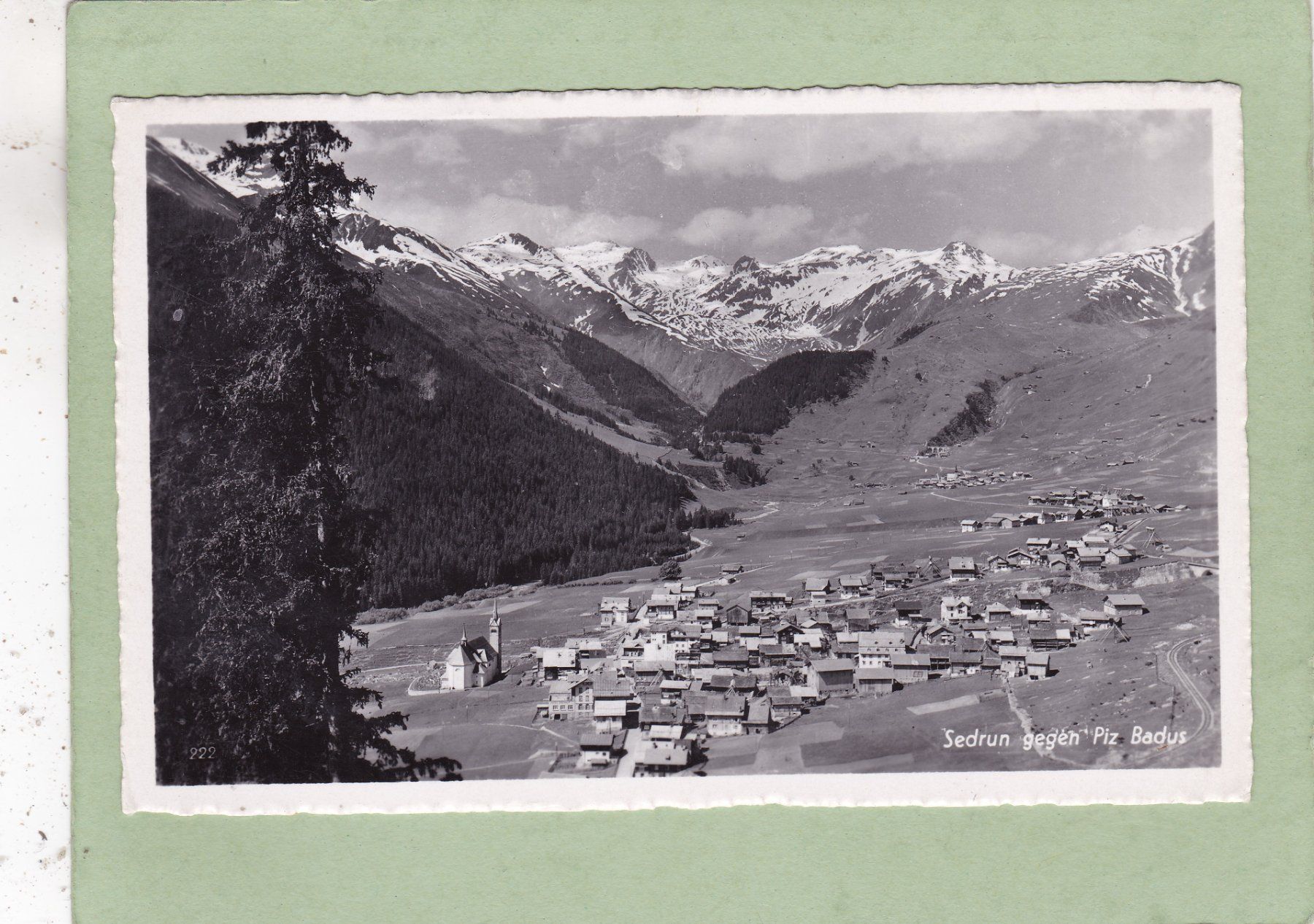 Cartoline postali: Sedrun gegen Piz Badus 1947 – Usato da Herisau venduto da Lisegrat2008