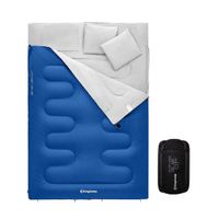 Doppelschlafsack Deckenschlafsack 2 Personen mit 2 Kissen