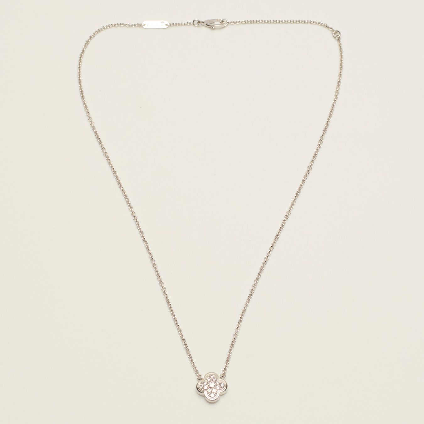 Van Cleef Catenine: RARE Authentique Collier VAN CLEEF ARPELS Alhambra diamant – Usato da Carouge GE venduto da TLD 4