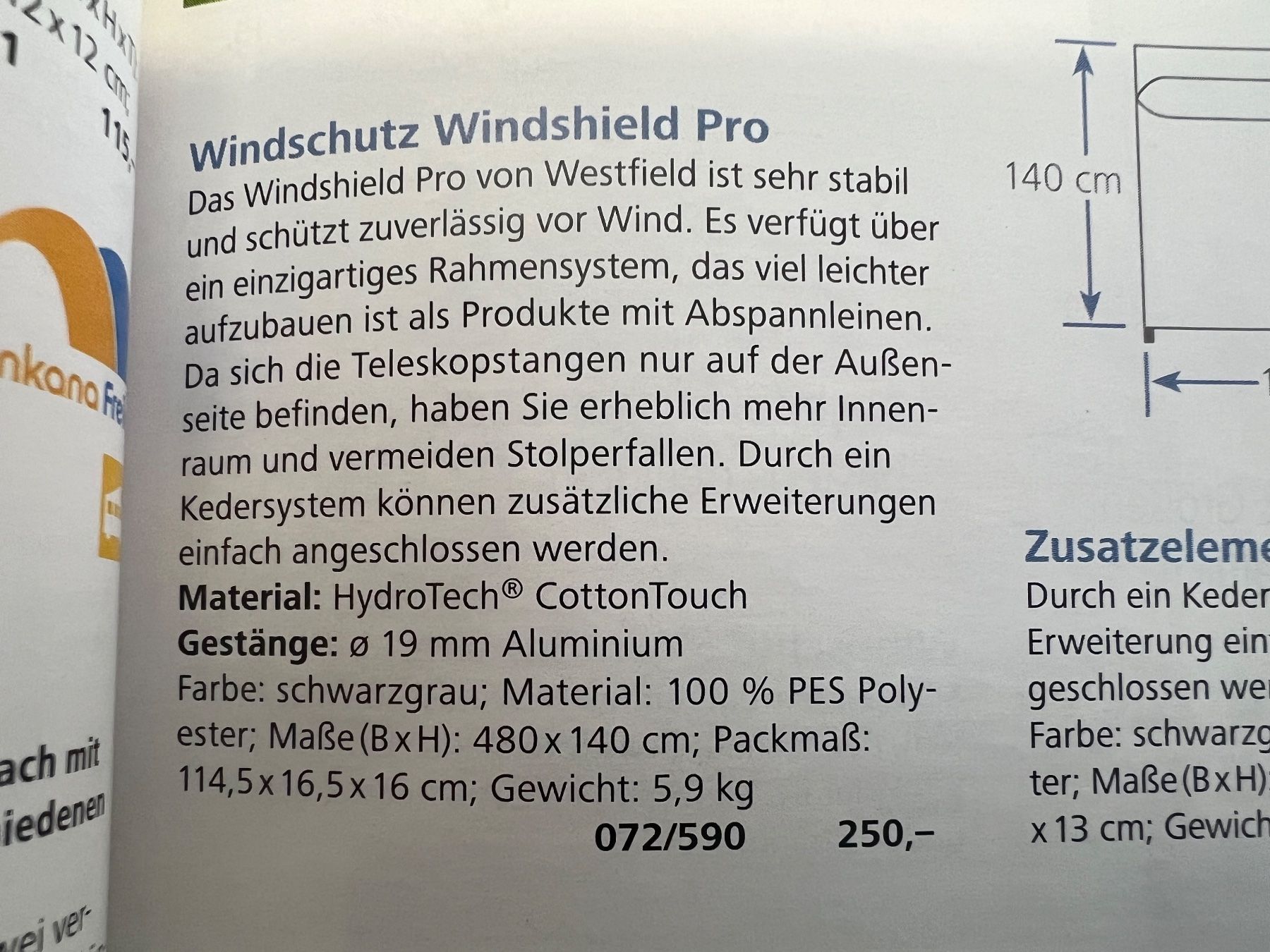 Paravents: Windschutz Windshild Pro – Gebraucht aus Bad Zurzach von Zurzicamper 2