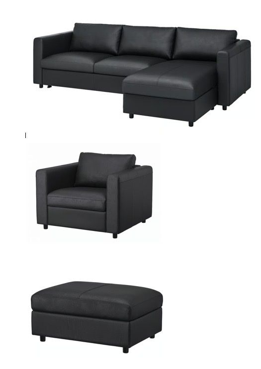 Divani: IKEA VIMLE 3er-Sofabett + Sessel (Leder) – Nuovo (secondo la descrizione) da Zürich venduto da alb_n6rl