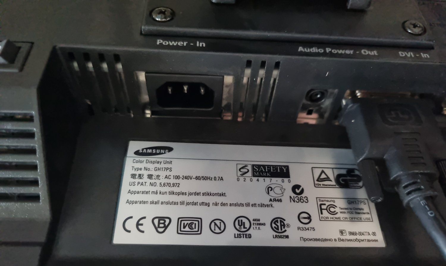 Samsung Monitor: Bildschirm Samsung SyncMaster 173T,  Made in UK – Usato da Kriens venduto da ChriKub 6
