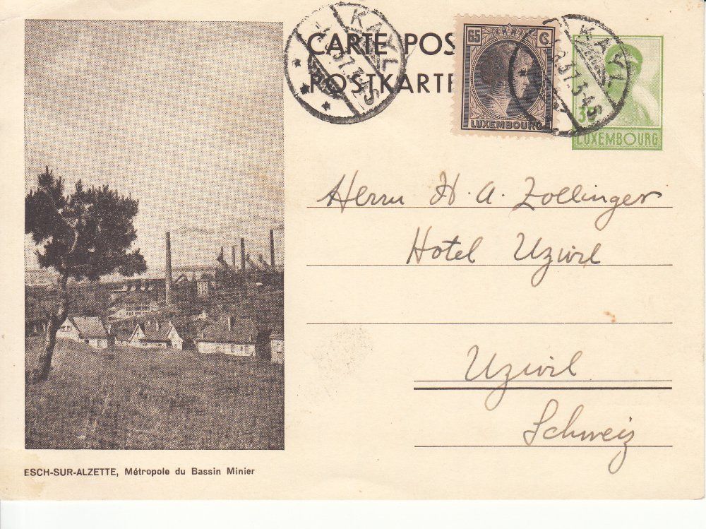 Alle Briefmarken: Luxemburg 3 Postkarten 1937 – Gebraucht aus Bürglen TG von StampGraf 1