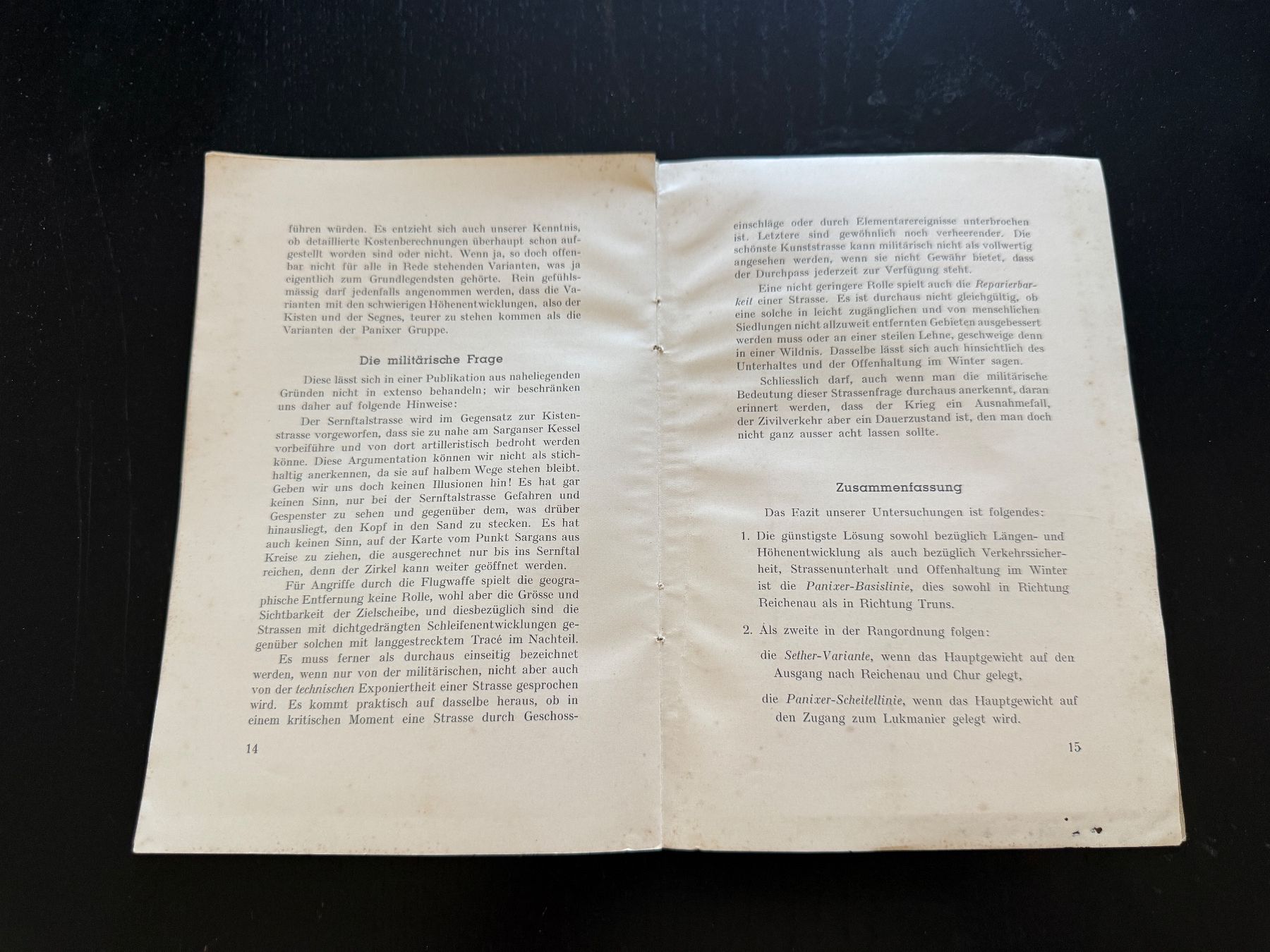 Libri: Zur Frage einer Strassenverbindung Glarus-Graubünden – Usato da Erstfeld venduto da Uhu1980 5